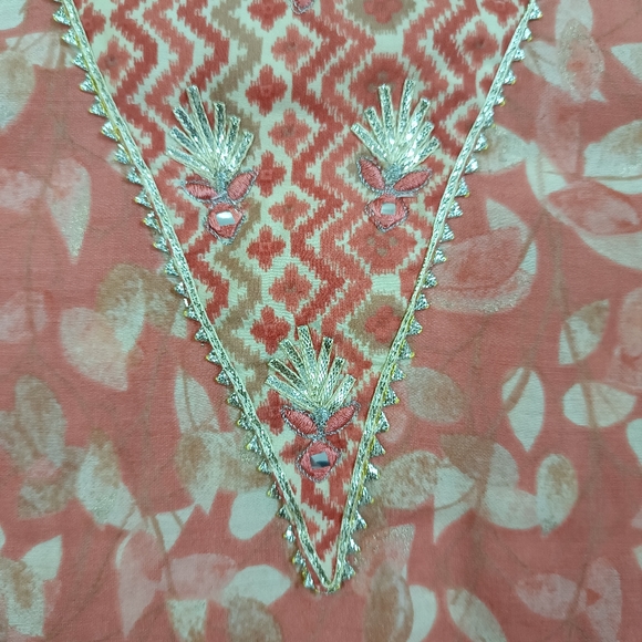 Partywear kurta plazo dupatta set - Picture 6 of 11